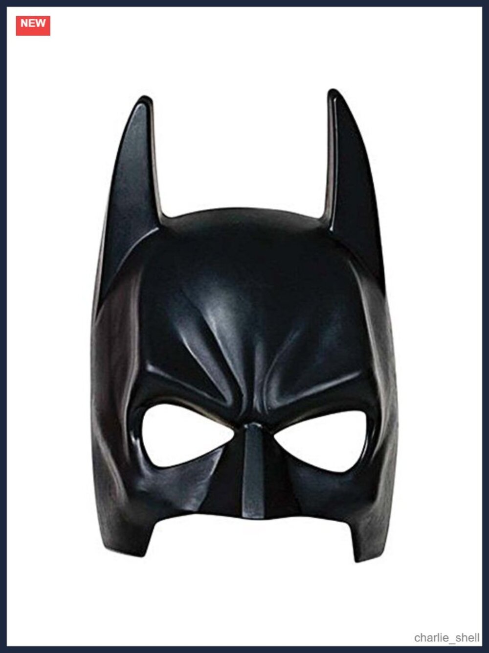 Batman Mask One Size Fits Most Adults Plastic Rubber Elastic Strap Costume